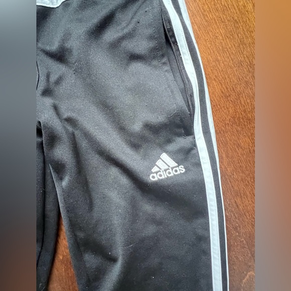 Adidas Skinny Black and White Striped Track Pants XS - Picture 7 of 9